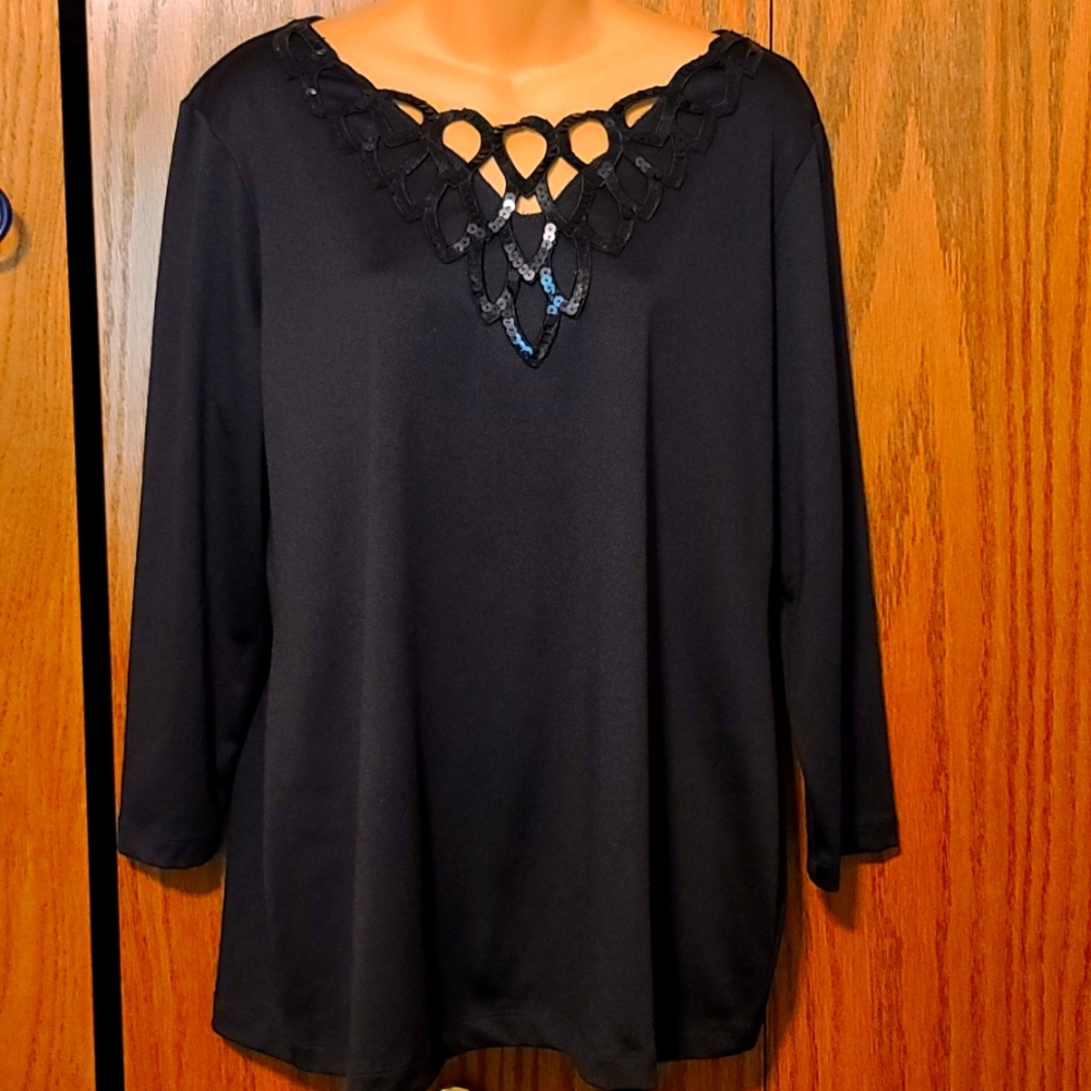 Avon Sequin Trim Top